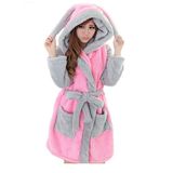 Roupão De Banho Cuteon Soft Fleece Com Capuz E Pelúcia Para Mulheres