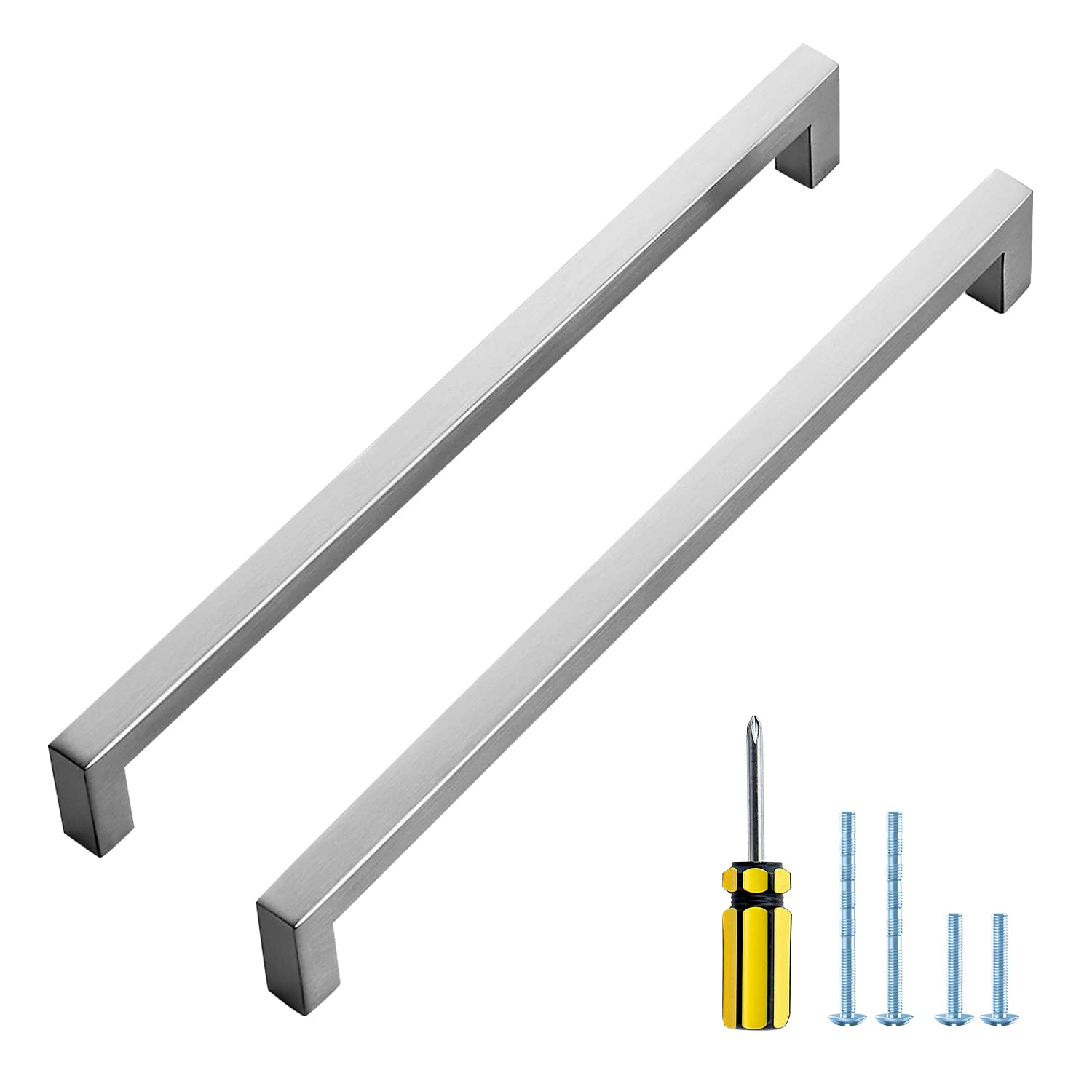 Cabinet Pulls Ravinte Brushed Nickel, Pacote Com 10 Unidades De Prata De 26 Cm
