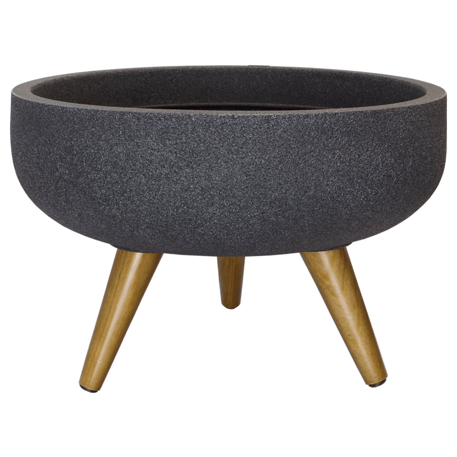 Vaso Decorativo Redondo Decore 45cm Japi Grafite