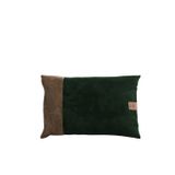 Almofada 55x35cm Em Veludo Leme Alves Pereira Verde Musgo