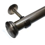 Kit Varão De Cortina 28mm 2m Ponteira Meia Lua Couselo Ouro Velho