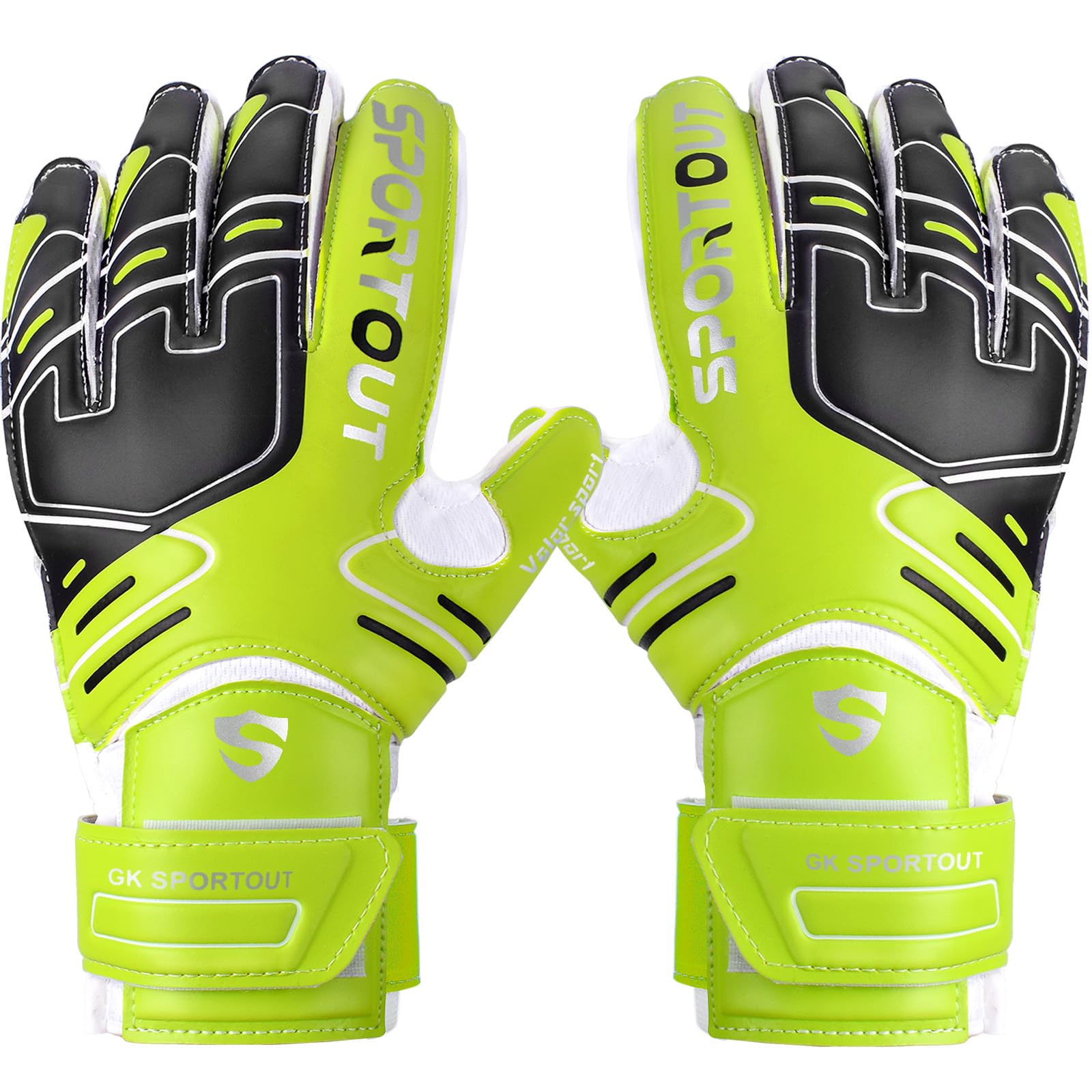 Luvas De Goleiro Sportout Youth &amp; Adult Green 2, Tamanho 8