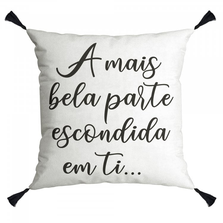 Capa para Almofada 43cm x 43cm 060 Dolce Belchior Preto e Branco