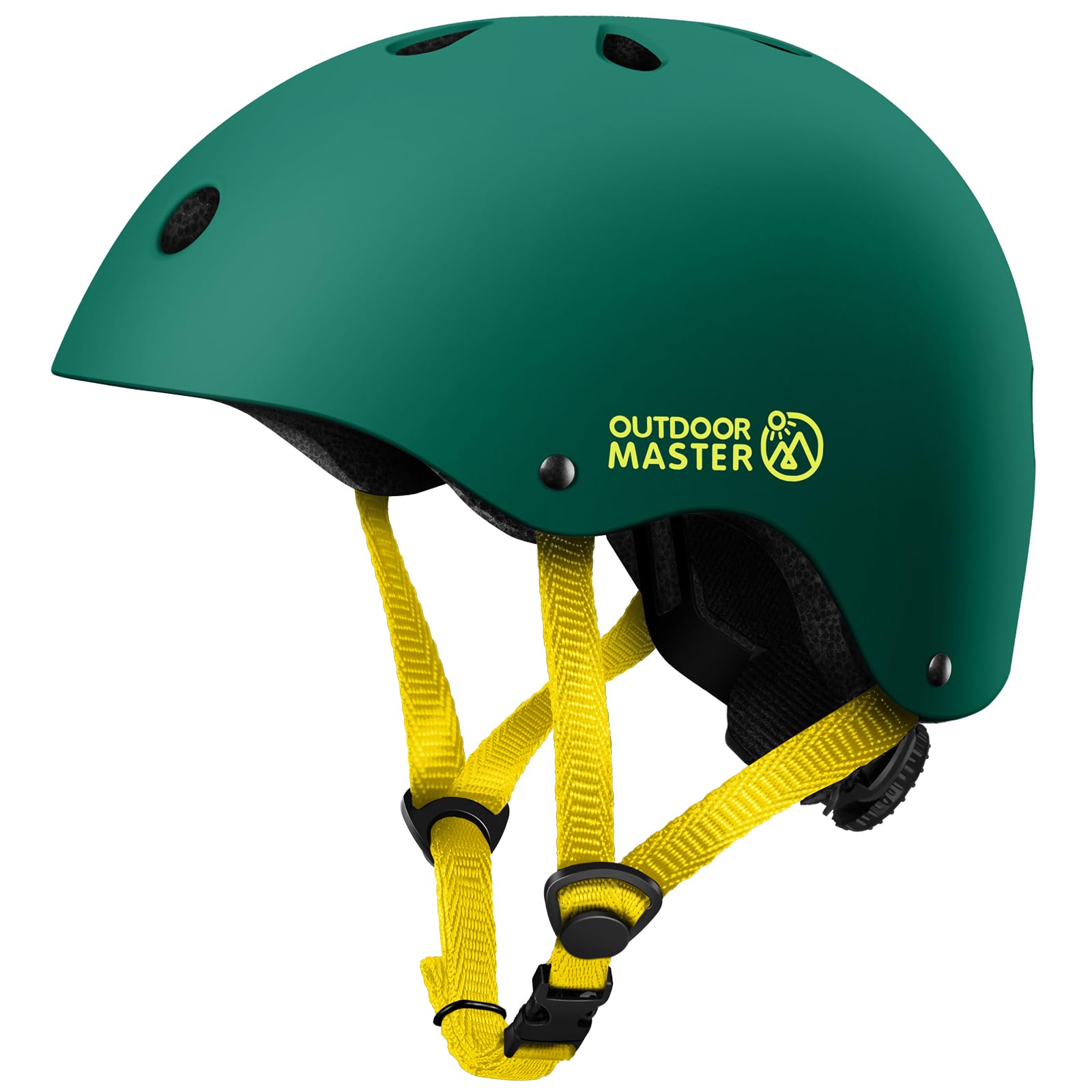 Capacete De Bicicleta Outdoormaster Youth &amp; Kids Deep Green Tamanho M
