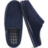Chinelos Masculinos Oncai De Feltro Com Suporte De Arco Ortopédico, Azul, Tamanho 13
