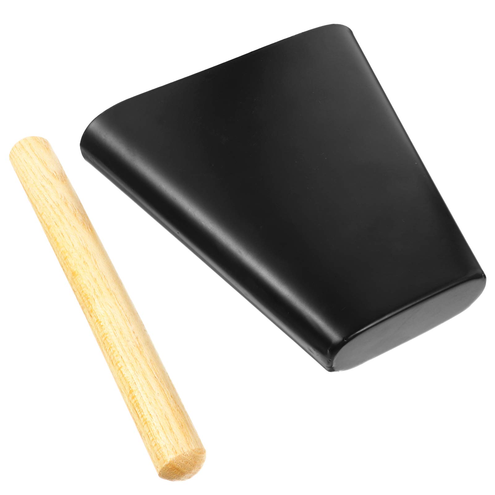 Cowbell Exceart De Metal De 6 Polegadas Com Martelo De Madeira Preto