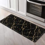 Tapete De Cozinha Tyrot Gold Foil Marble Anti Fadiga Com 1,3 Cm De Espessura