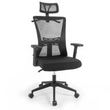 Cadeira De Escritório Ergonômica Imperial Com Apoio De Cabeça E Relax - Preto