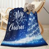 Cobertor De Bebê Supluchom Merry Christmas Blue Tree 75x100cm