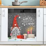 Tampa Magnética Para Máquina De Lavar Louça Exnundod Let It Snow Gnome 58,42x66,04cm