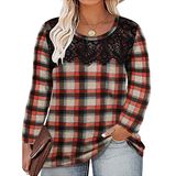 Top Tiyomi Plus Size, Manga Comprida, Camiseta Elegante De Renda Preta