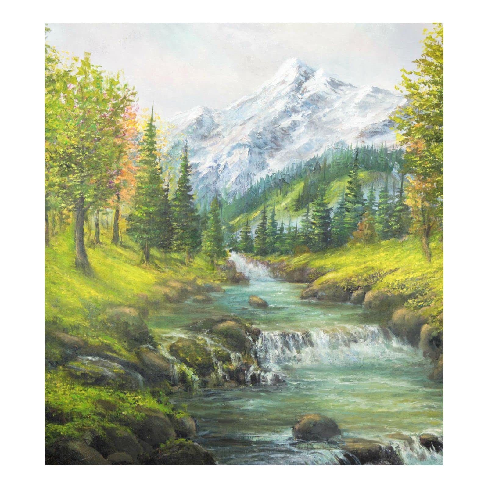 Tampa Magnética Para Lava-louças Naanle Oil Painting Forest 23x26