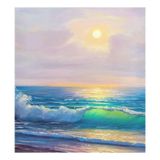 Tampa Magnética De Máquina De Lavar Louça Pintura A Óleo Naanle Ocean Sunrise