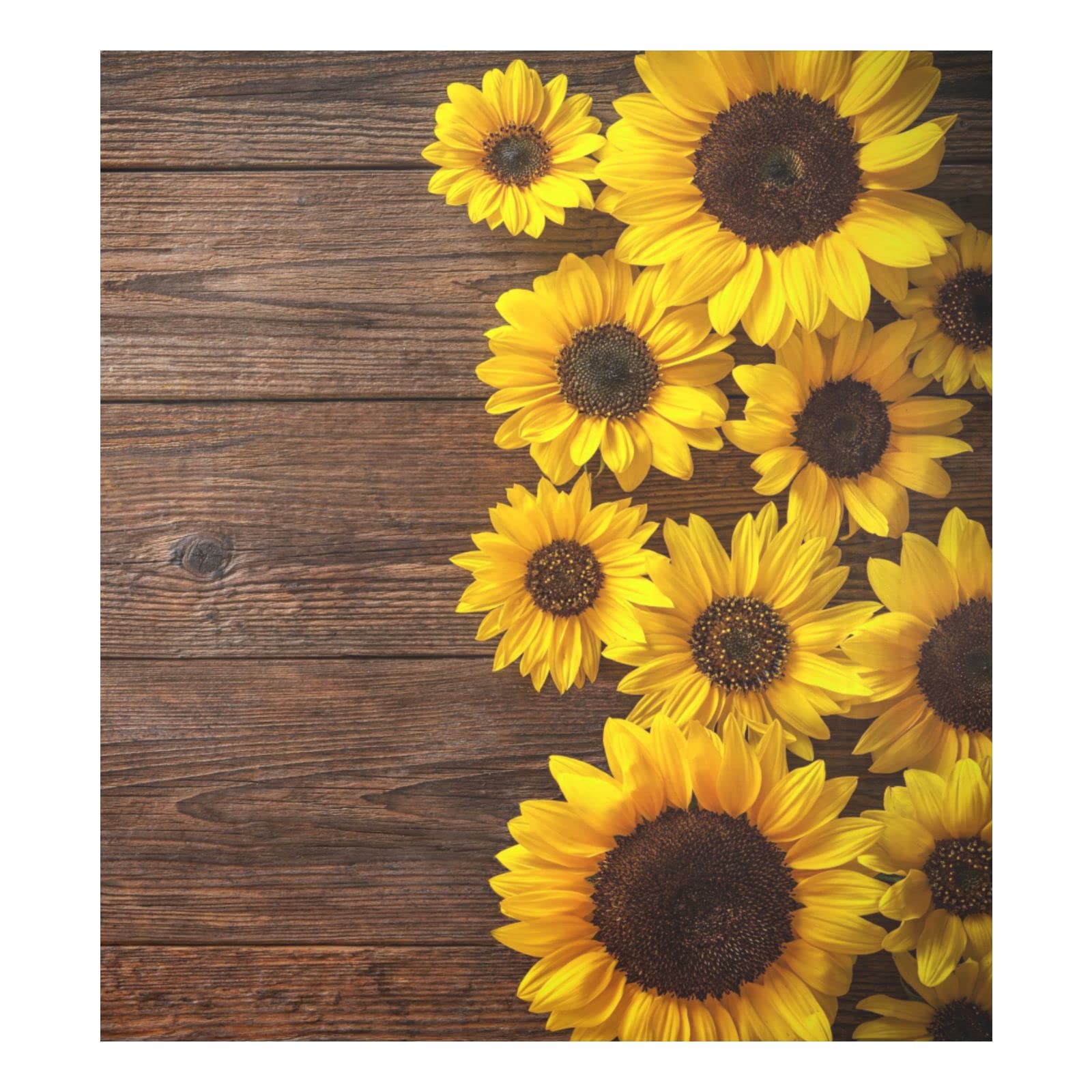 Tampa Magnética Para Lava-louças Naanle Vintage Wooden Sunflower