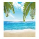 Tampa Magnética Para Lava-louças Naanle Ocean Beach Palm Tree 23x26