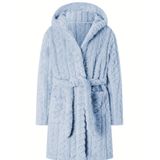 Roupão De Flanela Umeyda Para Menina De 9 A 10 Anos Azul Celeste