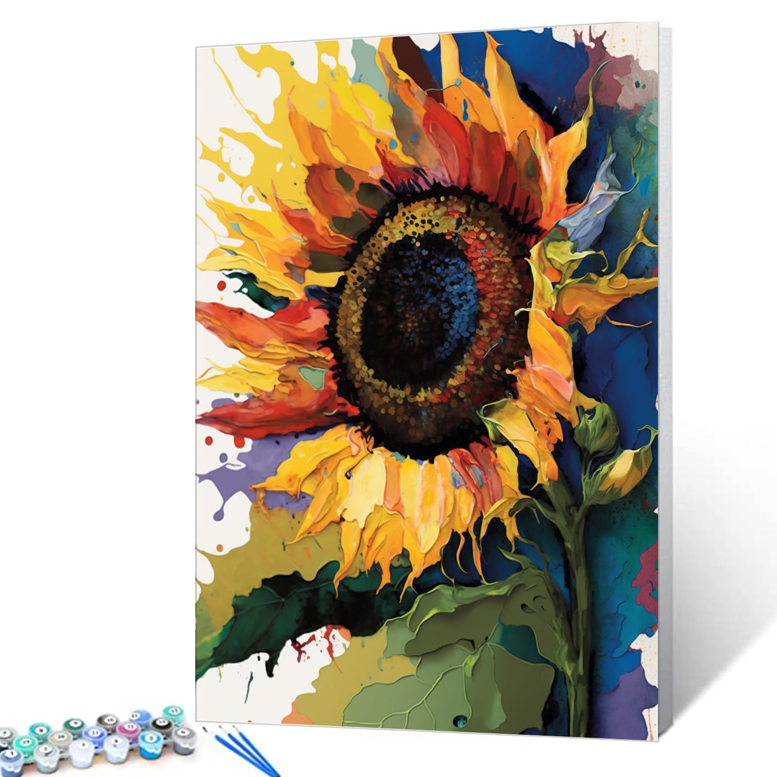 Kit Paint By Number Aihonmin Sunflower Para Crianças E Adultos