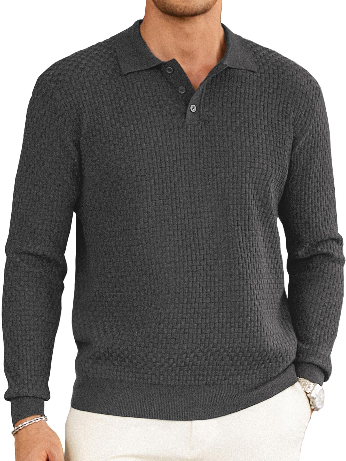 Suéter Polo Hardaddy Hardaddy Masculino De Manga Comprida Cinza 3gg