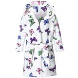 Roupão De Banho Umeyda Toddler Little Big Girls Fleece Butterfly