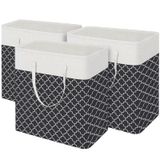 Cesto De Roupa Suja Blisstotes Clover Black 100l, Pacote Com 3
