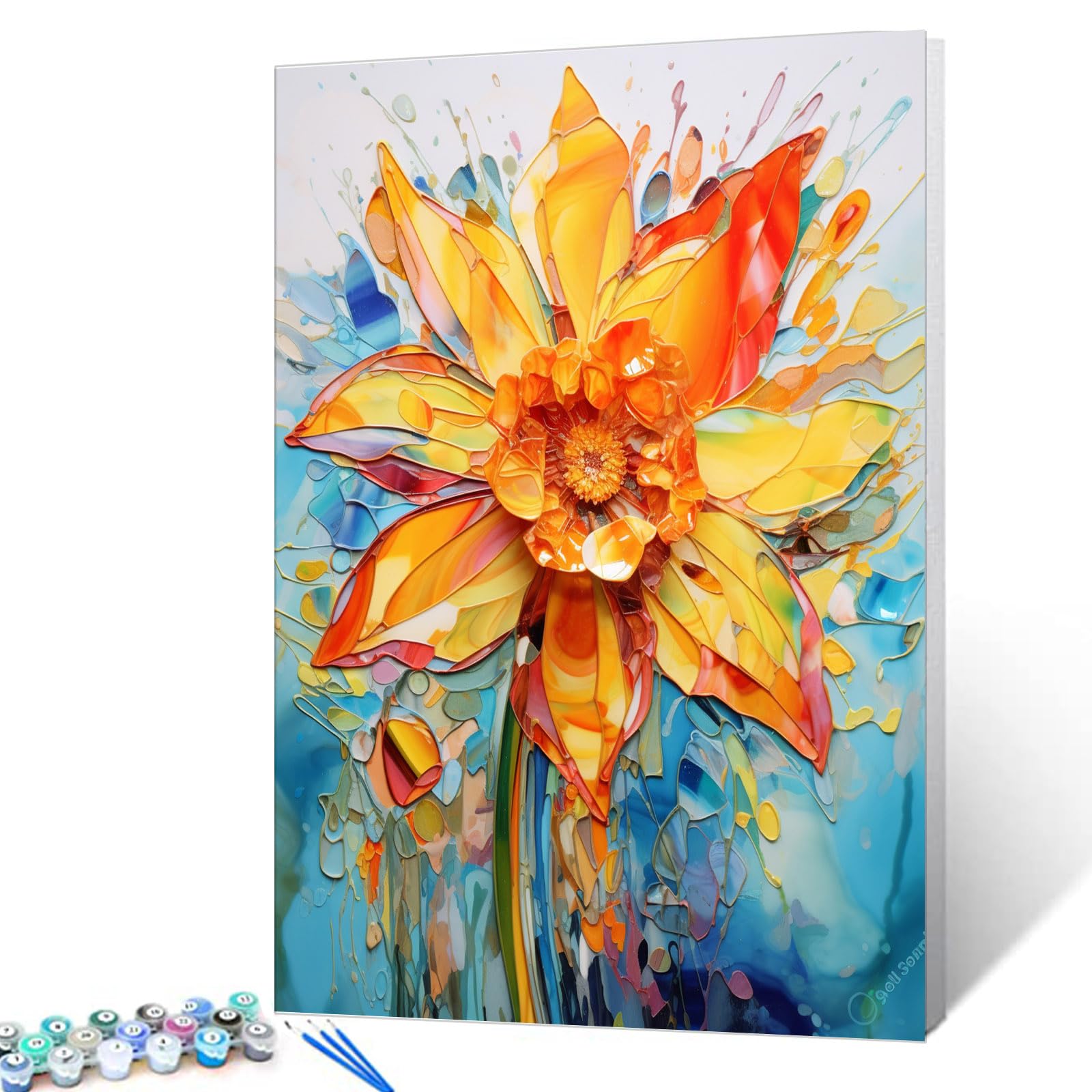 Kit Paint By Number Daffodil Aihonmin Para Crianças E Adultos