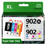 Cartuchos De Tinta Gagalay 902xl Para Impressoras Hp, Pacote Com 4