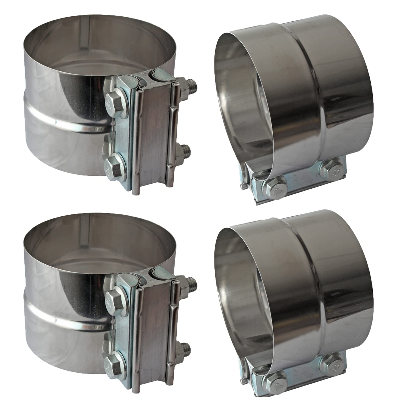 Braçadeira De Escape Shineyoo Lap Joint De 4 Polegadas Em Aço Inoxidável 304