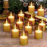 Velas Sem Chama Viodaim, Pacote Com 12 Unidades Com Temporizador, Led, Alimentadas Por Bateria