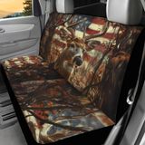 Capas De Assento De Carro Wellflyhom Hunting Deer American Flag 2 Unidades