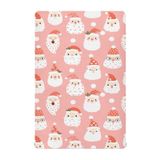 Lençóis De Berço Mazeann Santa Pink Christmas Para Menina/menino