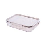 Pote Hermético Com Travas 1,1l Plasútil Borracha Branco Tampa Modular Mantimentos Plástico Moderno