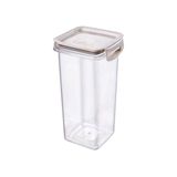 Pote Hermético Com Travas 1,24l Plasútil Borracha Branco Viagem Modular Dieta Marmita Organizador