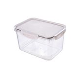 Pote Hermético Com Travas 4 Litros Plasútil Borracha Branco Alimentos Mantimentos Comida Organizador