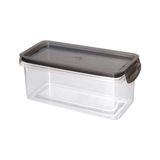 Pote Hermético Com Travas 890ml Plasútil Borracha Preto Compacto Resistente Modular Geladeira Fit