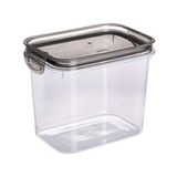 Pote Mantimentos Hermético Com Travas 1,8l Plasútil Borracha Preto Tampa Modular Plástico Moderno