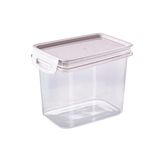 Pote Moderno Hermético Com Travas 1,8l Plasútil Borracha Branco Tampa Modular Mantimentos Plástico