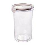 Pote Comida Organizador Hermético Com Trava 1,8l Plasútil Redondo Tampa Branco Alimentos Mantimentos