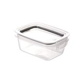 Pote Hermético Com Travas 360ml Plasútil Borracha Preto Empilhável Cozinha Marmita Comida Viagem