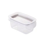 Pote Hermético Com Travas 175ml Plasútil Borracha Cinza Frutas Armazenamento Fitness Modular Cozinha