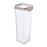 Pote Hermético Com Travas 1,6l Plasútil Borracha Branco Tampa Modular Despensa Cereais Organizador