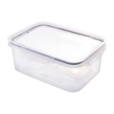Pote Geladeira Hermético Com Travas 2,6l Plasútil Transparente Preto Academia Empilhável Despensa Comida