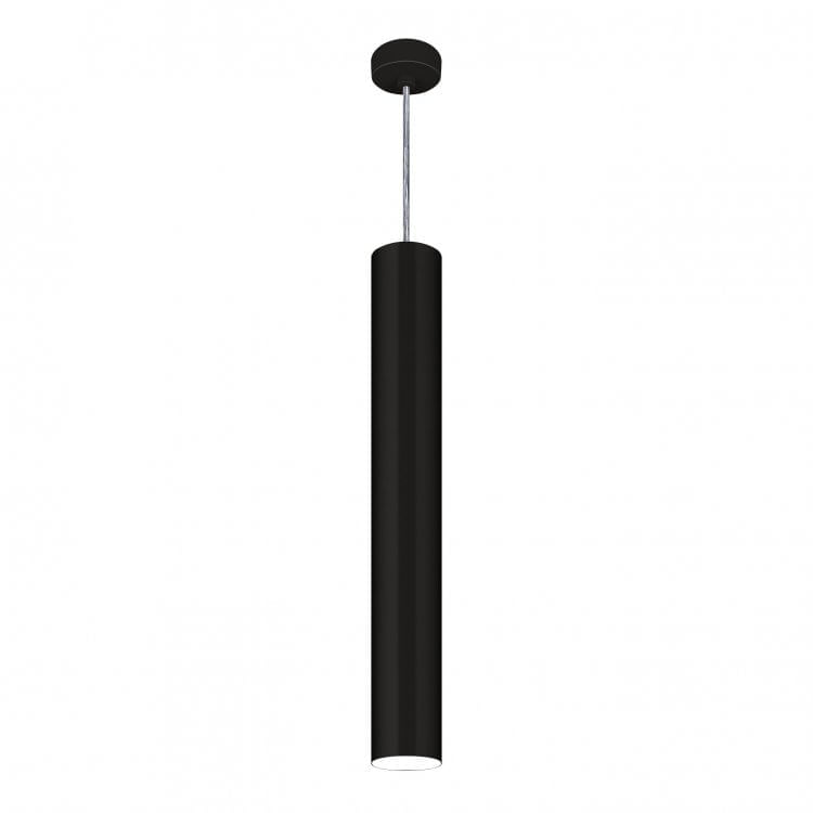 Pendente Viena Tubo 60 cm Conti Iluminação Preto Micro