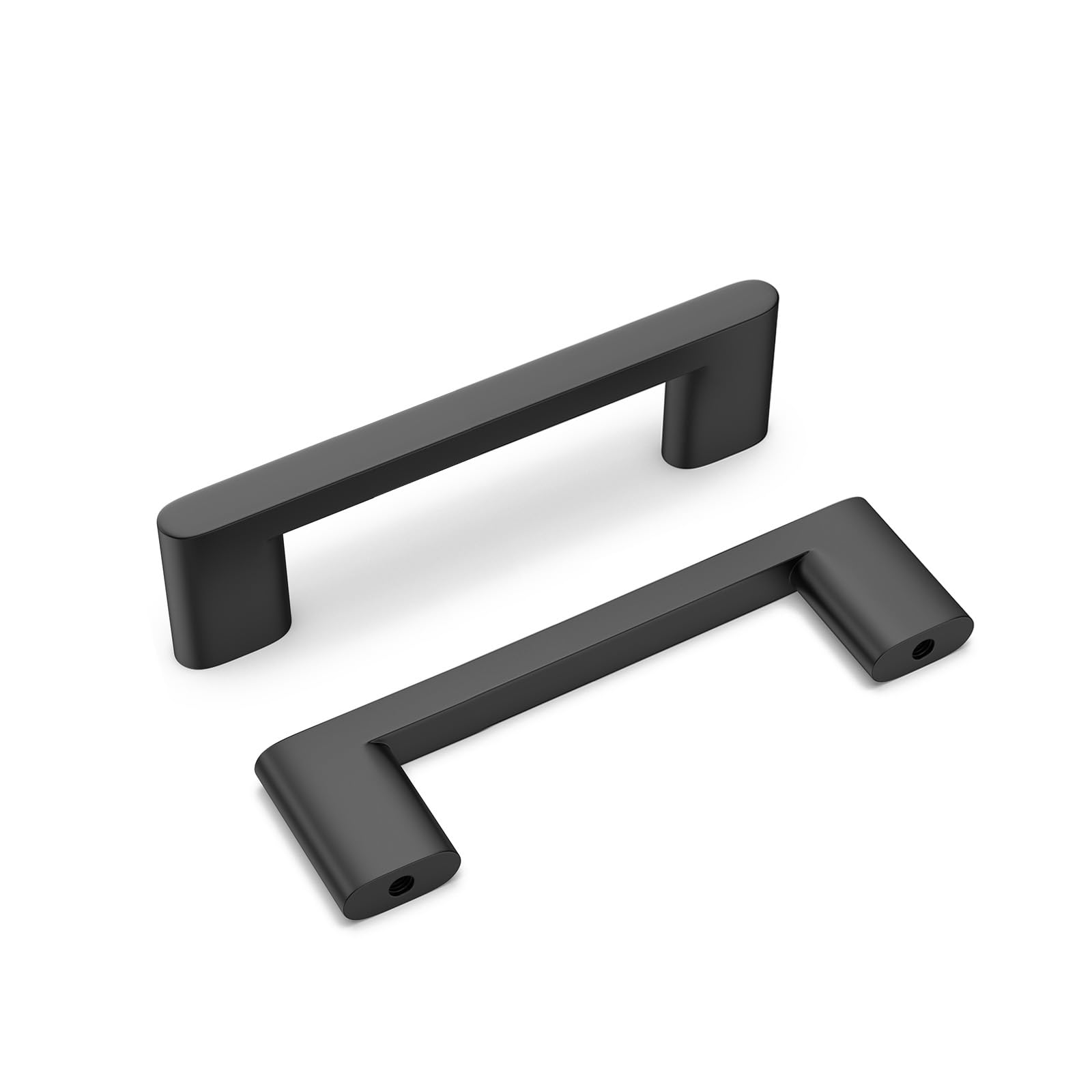 Cabinet Pulls Homdiy Em Liga De Alumínio Preta Fosca De 96 Mm, Pacote Com 20