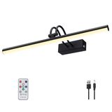 Bateria Sem Fio Picture Light Raifoolly De 40 Cm Com Temporizador Preto