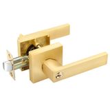 Fechadura De Alavanca De Porta Ehomeware Gold Frontal/exterior Com Chave Semelhante