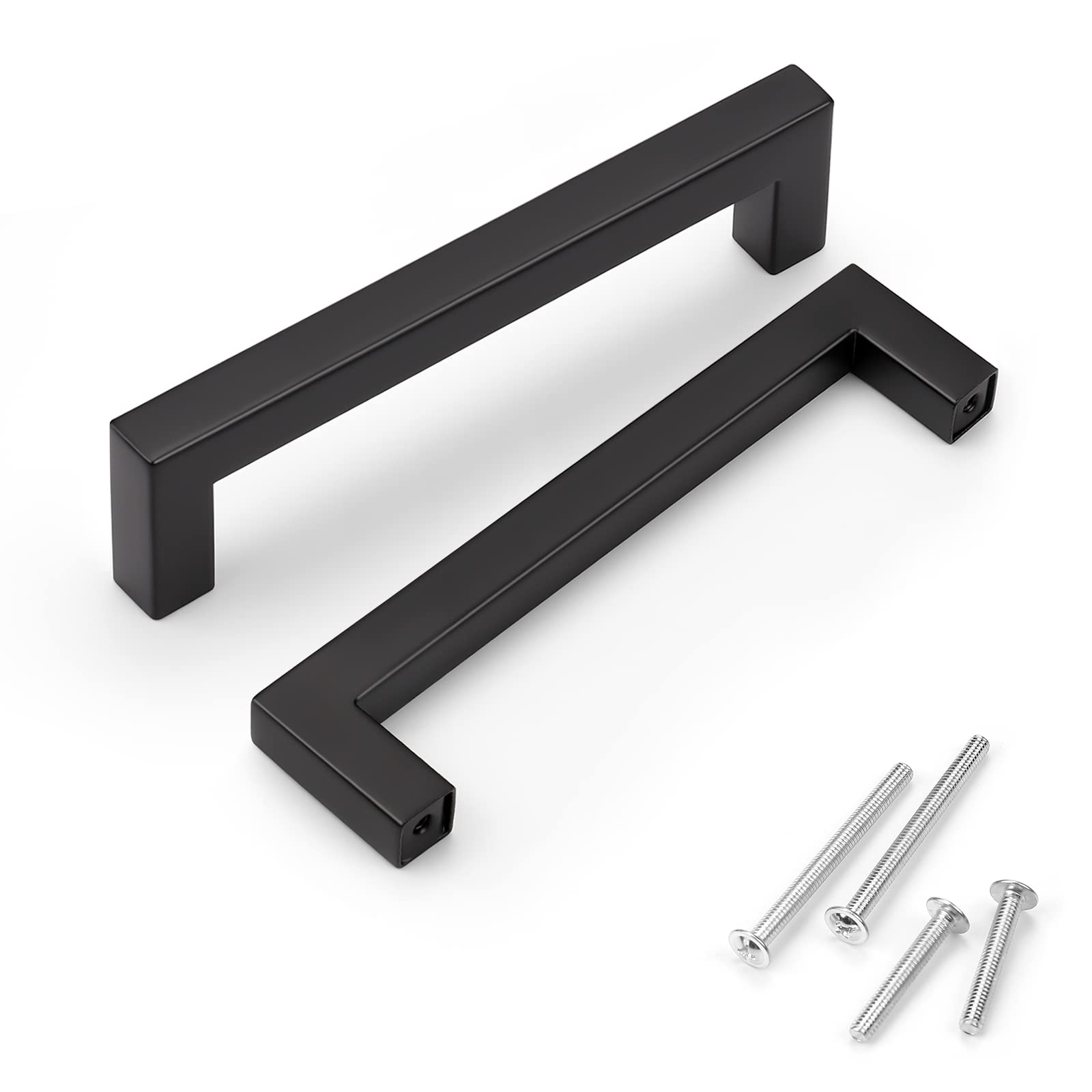 Cabinet Pulls Knobwell Em Aço Inoxidável Preto De 12 Cm, Pacote 15