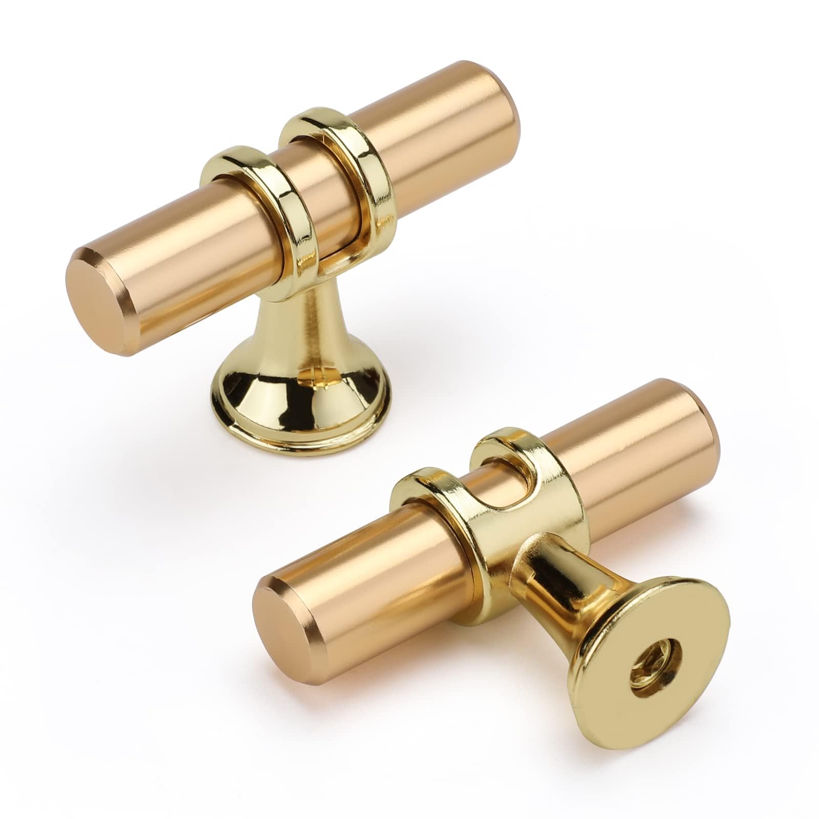 Knobs De Armário Leulan Gold Brushed, Pacote Com 20 Gavetas De Cômoda