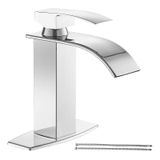 Torneira De Banheiro Hoimpro Waterfall Spout Em Aço Inoxidável Cromado
