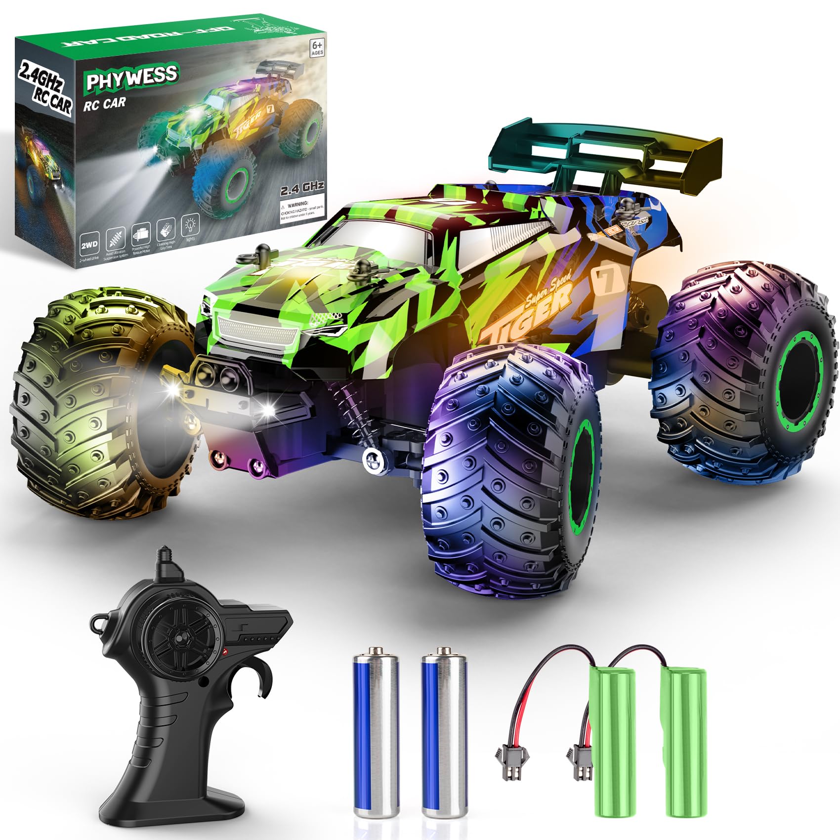 Carro De Controle Remoto Phywess Rc Cars Kids Toys 5-7 Anos