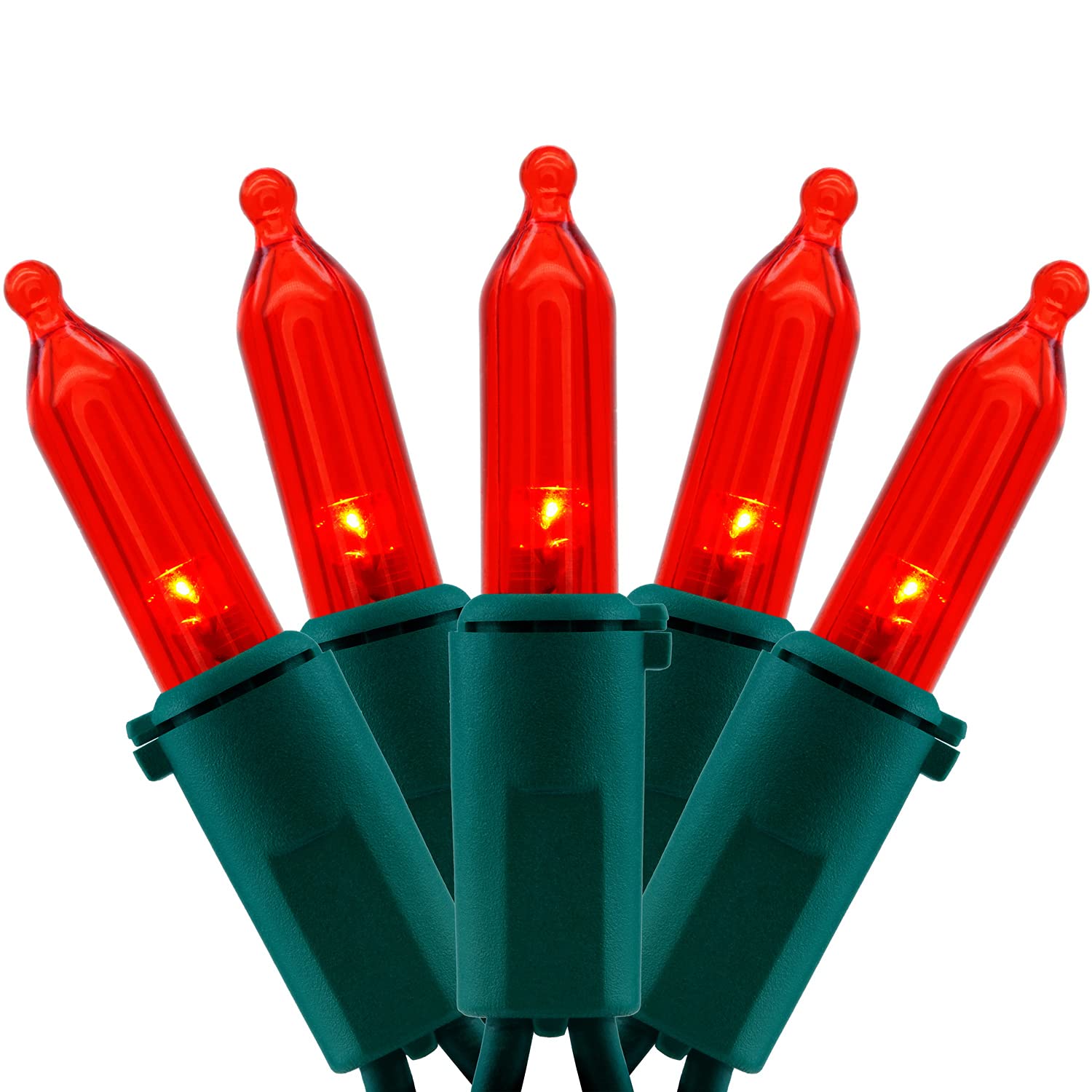 Luzes De Natal Yuletime 200 Red Led 20m Green Wire